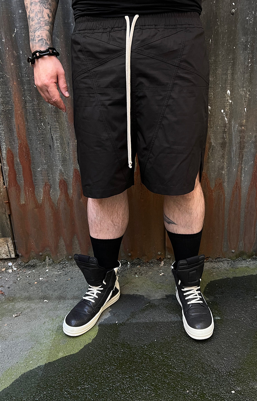 お試し価格！】 rick In Cotton owens PENTA Shorts Rick SHORTS Black