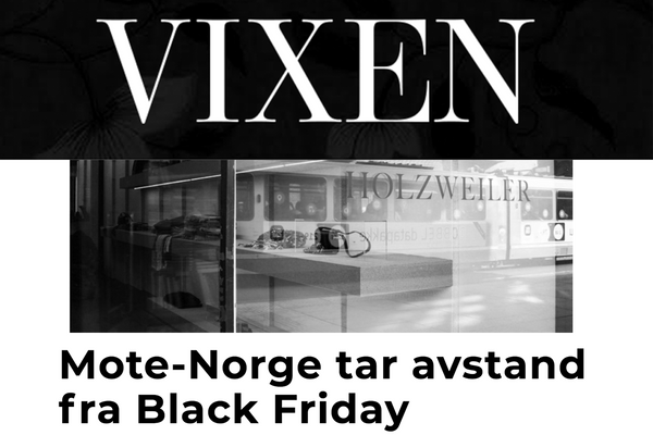 VIXEN.no: Mote-Norge tar avstand fra Black Friday