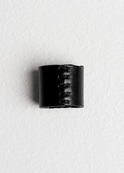 Seamed leather ring