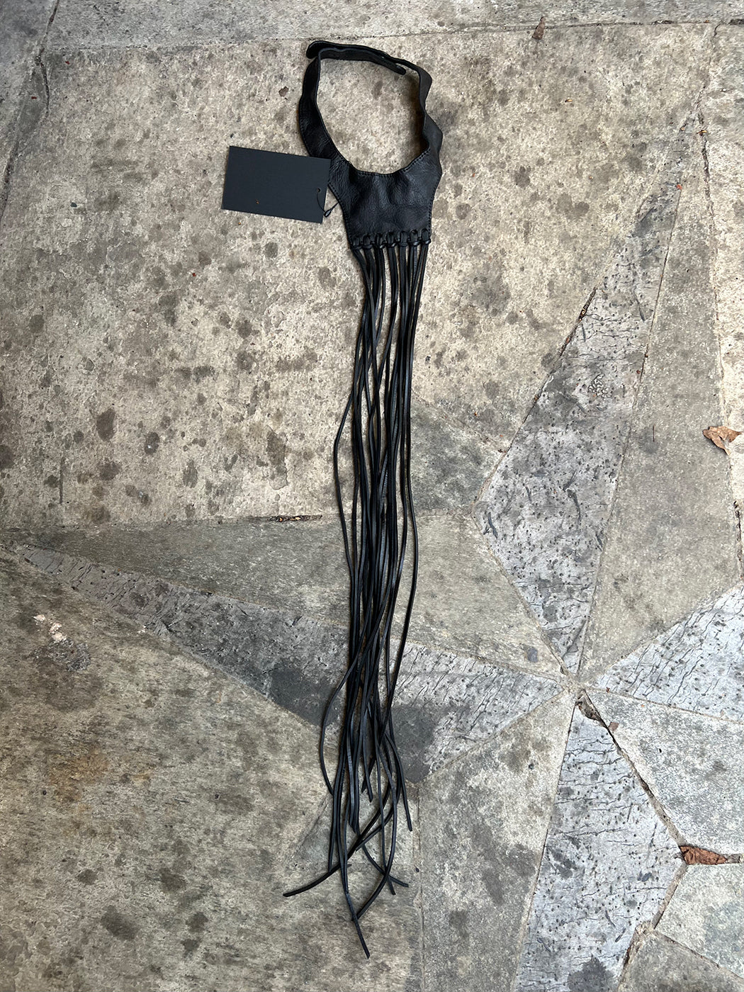 Long cords leather necklace