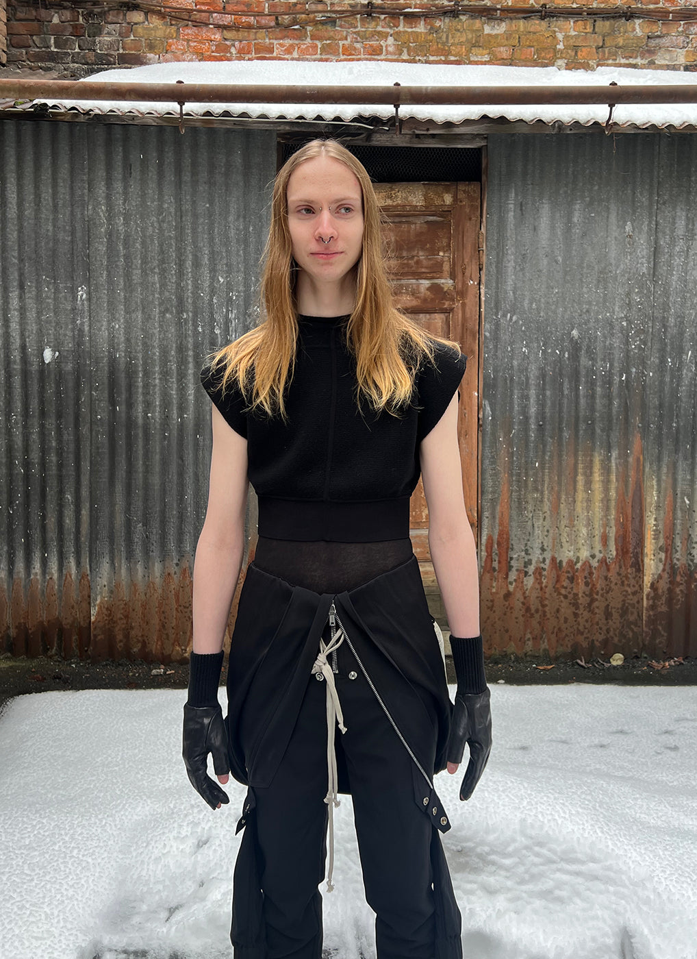 Rick Owens Luxor Cropped cashmere top