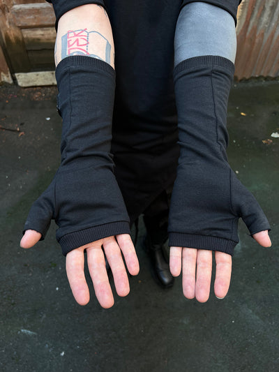 Coated fingerless gloves
