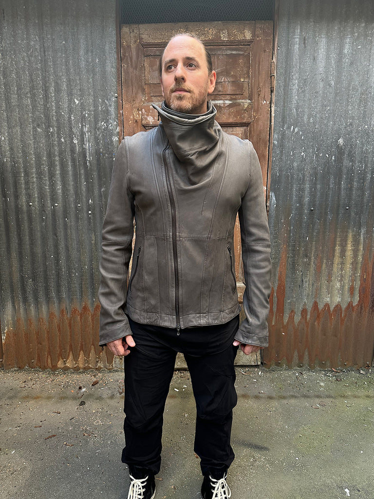 JULIUS High neck lamb leather jacket – HEVN