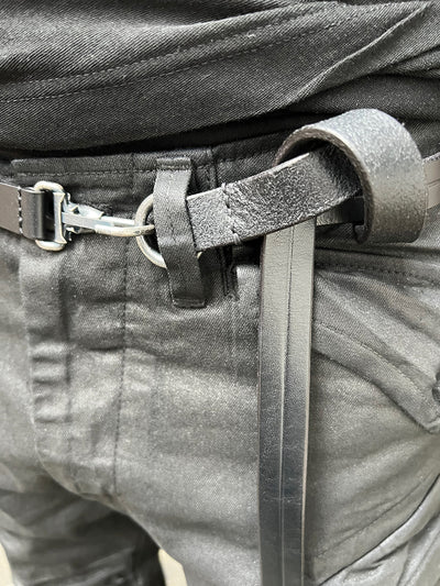 JULIUS Double knot leather belt